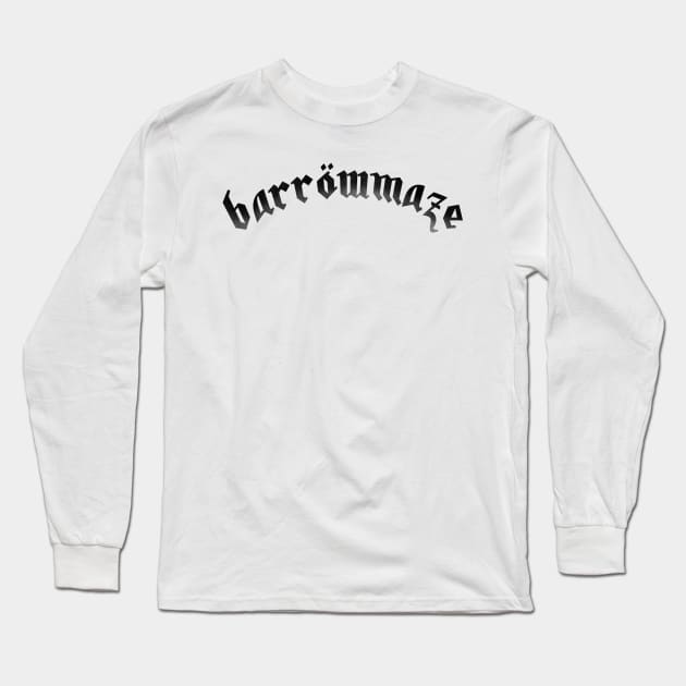 Barrowmaze British Heavy Metal Band (White) Long Sleeve T-Shirt by Owlbear Fur Company